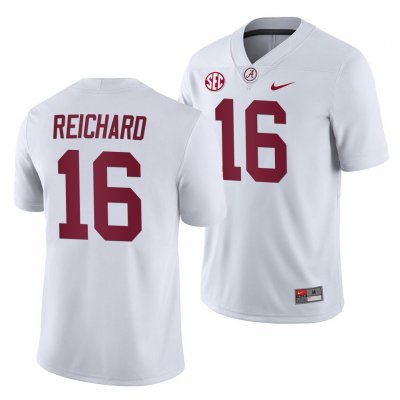 Men's Alabama Crimson Tide #16 Will Reichard White 2019 NCAA Away Game College Football Jersey 2403RRCL1